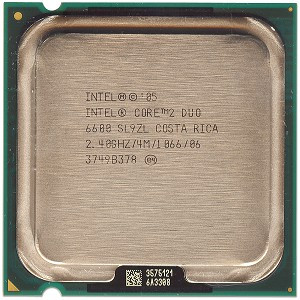 Процессор Intel Core2 Duo E6600 2.40GHz/4M/1066 s775, tray - фото 1 - id-p46616399