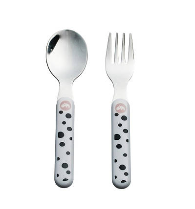 Столові прибори дитячі Dots рожевий, фото 1