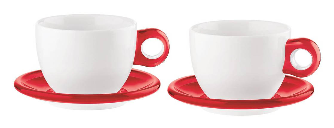 Чашки для чаю Gocce 2 шт. червоні, фото 2