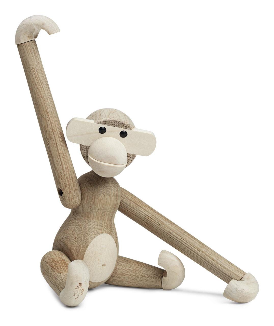 Декорація дерев'яна мавпа маленьке тикове дерево KB-0058443