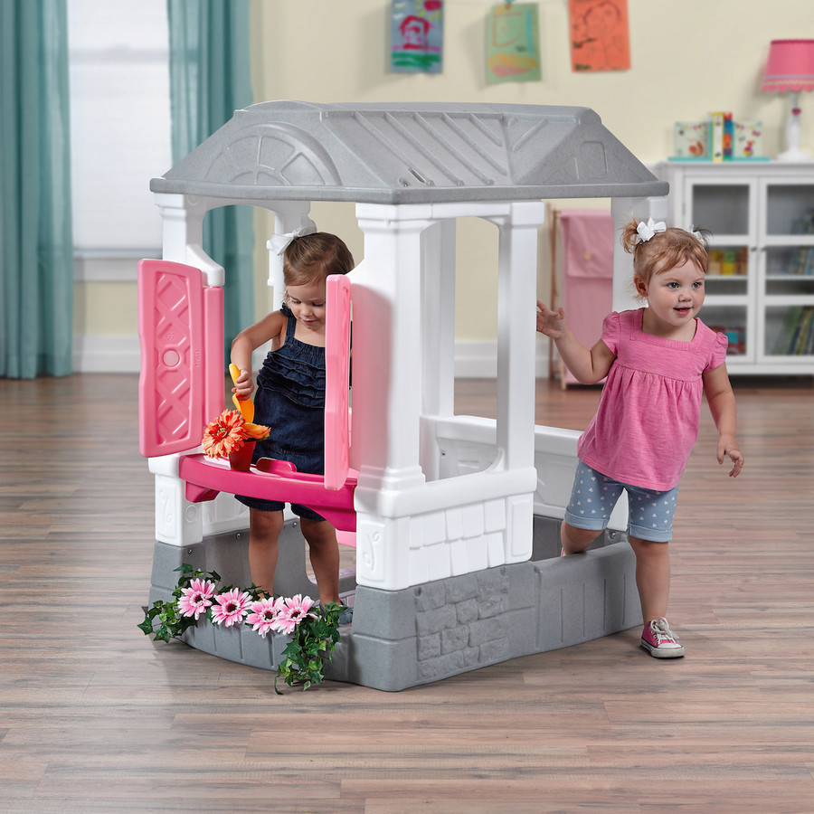 Дитячий ігровий будиночок Courtyard Cottage рожевий Step 2