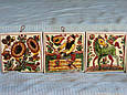 Плитка кахель сувенірний глиняний 10*10 см "Косівська кераміка" ручний розпис Коник, фото 2
