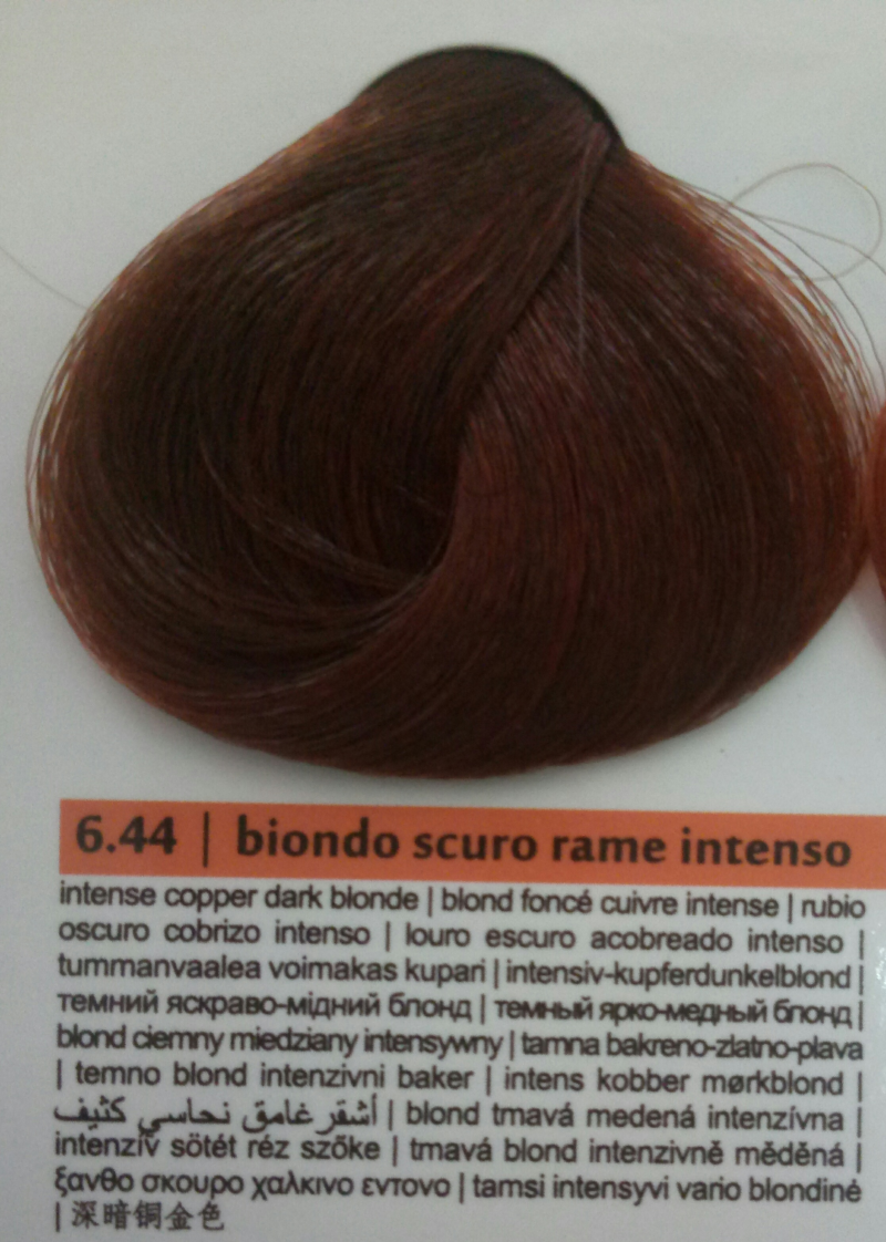 Фарба для волосся Brelil Prestige Темно-Яскраво Мідний Блонд 6.44 100 мл, фото 1