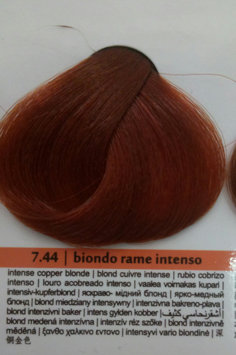 Фарба для волосся Brelil Prestige Яскраво-Мідний Блонд 7.44 100 мл, фото 1