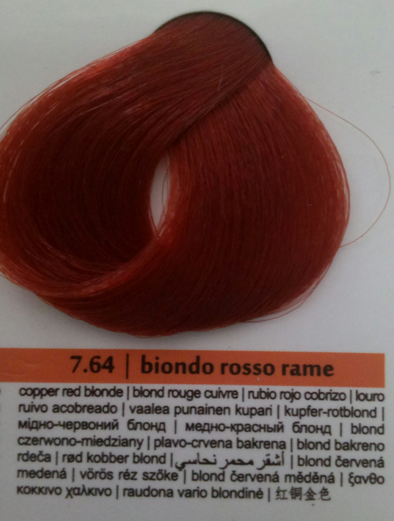 Фарба для волосся Brelil Prestige Мідно-Червоний Блонд 7.64 100 мл, фото 1