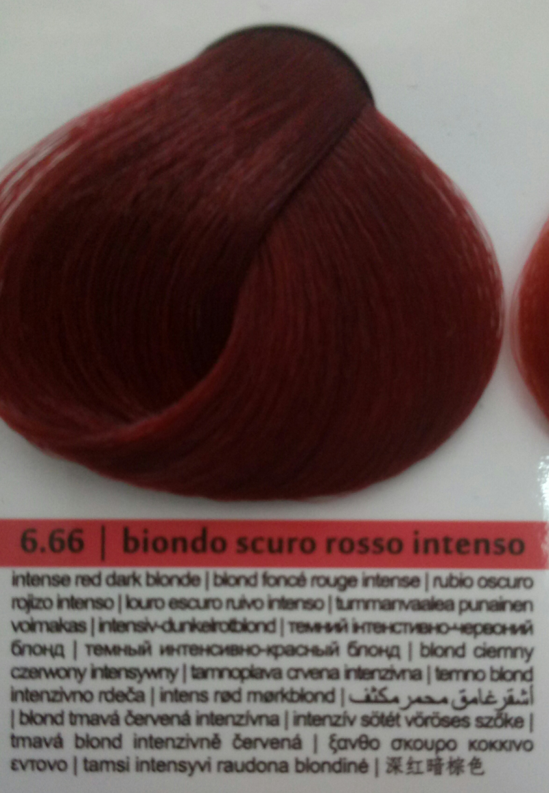 Фарба для волосся Brelil Prestige Темний Інтенсивно-Червоний Блонд 6.66 100 мл, фото 1