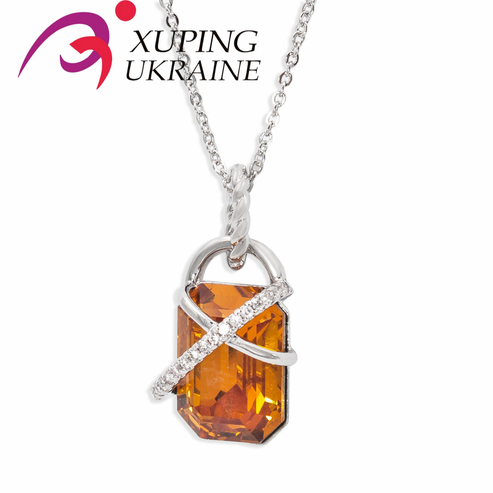 Кулон на ланцюжку Swarovski родіум 38,5 см