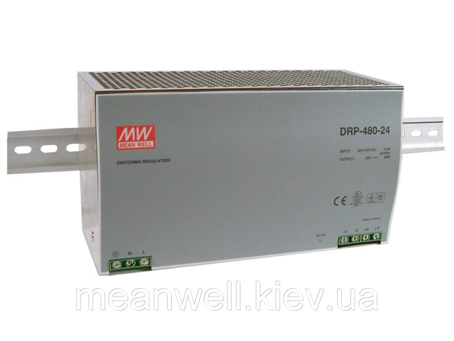 DRP-480-48 Блок живлення на Din-рейку Mean Well 480вт, 48в, 10 А  ⁇  CNАТ З ПРОДУКТІВ, ЗАМЕНА ✅ NDR-480-48 ✅