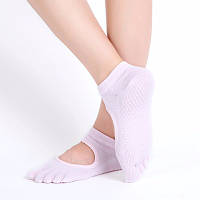 Носки Для Йоги Yoga Socks с Закрытыми Пальцами, 8 Цветов розовая пудра
