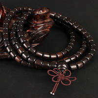 Буддійські четки з чорного ебенового дерева