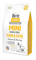 Brit Care (Брит кеа) Mini Grain Free Hair&Skin беззерновой корм для дорослих собак маленьких порід, 2 кг