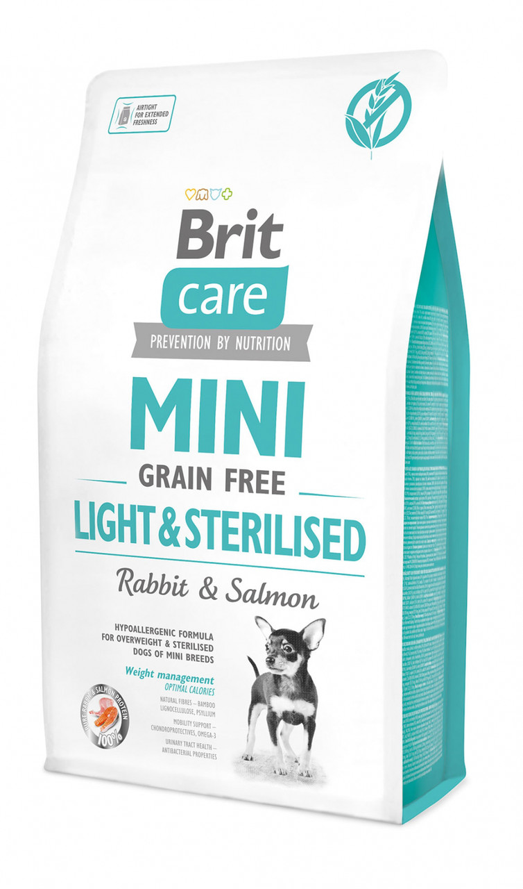 Brit Care (Брит кеа) Mini Light & Sterilised беззерновой корм для собак маленьких порід, 2 кг