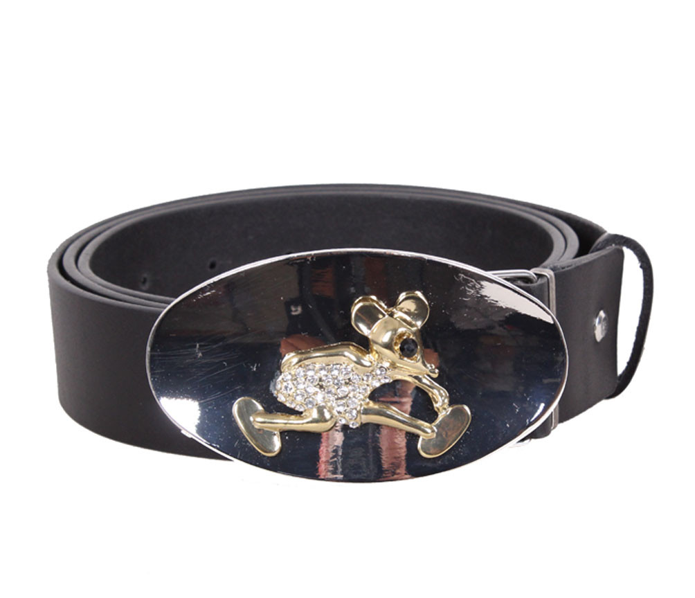 Жіночий ремінь з натуральної шкіри QS2203-33 чорний, фото 1