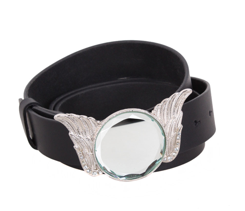 Жіночий ремінь з натуральної шкіри QS2203-36 чорний, фото 1