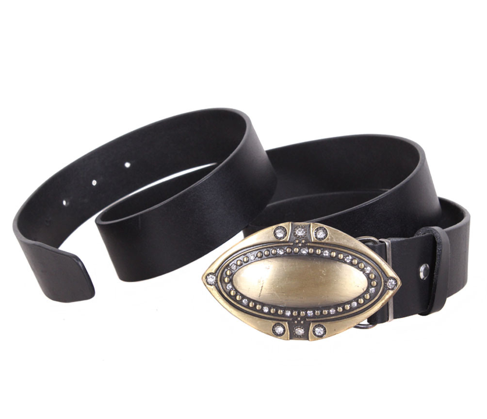 Жіночий ремінь з натуральної шкіри QS2203-41 чорний, фото 1