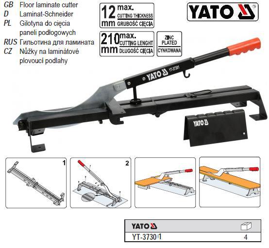 Різак ламінату l=710 мм l реза - 210 мм плита h≤ 12 мм YT-37301