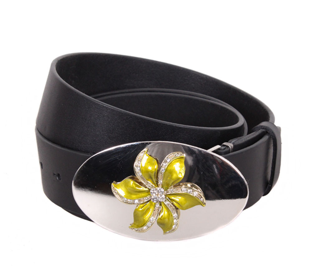 Жіночий ремінь з натуральної шкіри QS2203-67 чорний, фото 1