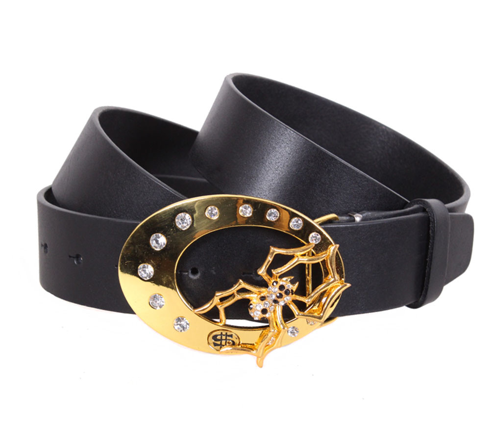 Жіночий ремінь з натуральної шкіри QS2203-71 чорний, фото 1