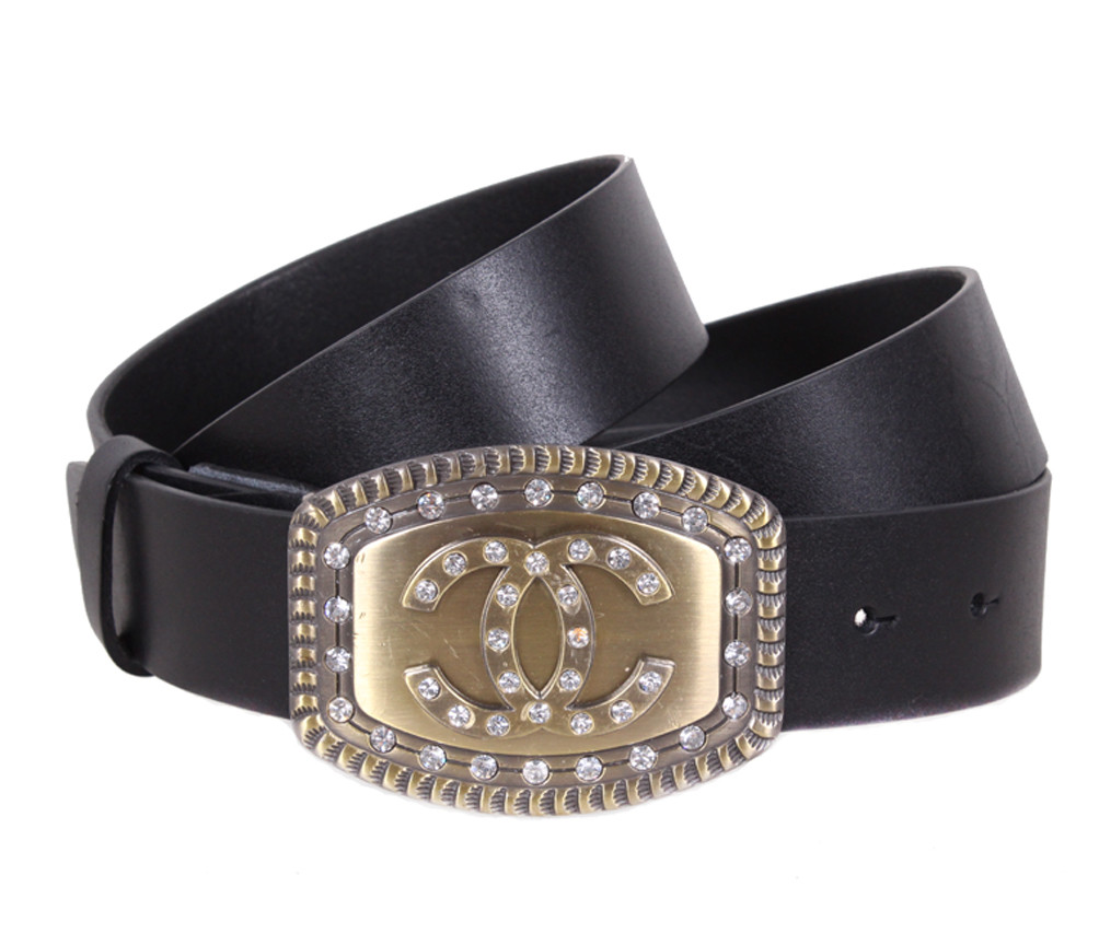 Жіночий ремінь з натуральної шкіри QS2203-73 чорний, фото 1