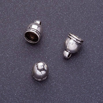 Фурнітура наконечник L-11мм d1-7,5 мм d2-5мм d3-1,5 мм колір срібло фас.20гр. + - 25шт.