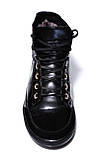 Зимові жіночі черевики "Grossi" . Чорні. Натуральне хутро. Натуральна шкіра, фото 4