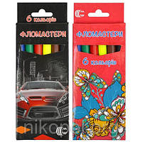 Фломастери "С" "Картон" CR950-6 6 кольорів