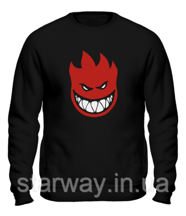 Чорний світшот | кофта spitfire logo