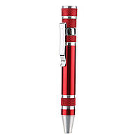 Отвертка-ручка 8в1 125 мм (красная) 113779-03
