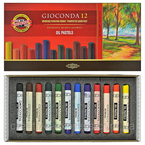 Крейда-пастель олійна художня GIOCONDA, 12 кол., фото 1