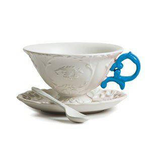 Чашка чаю з чашею та ложкою I-Tea блакитний, фото 3