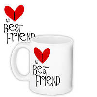 Чашка з принтом My best friend 330 мл (KR_FR006)