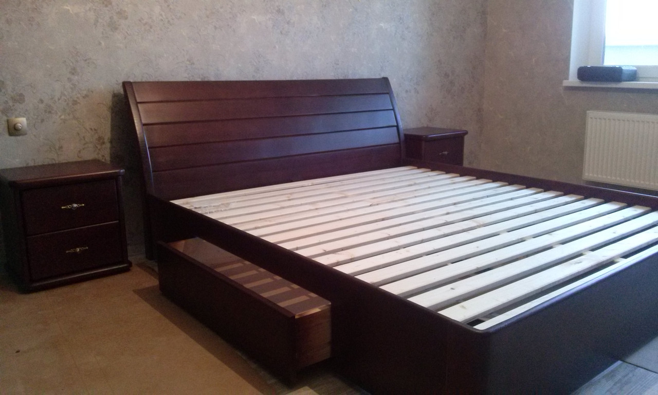 Купить Кровать с ламелями Модель 02, цена 9000 ₴ — Prom.ua (ID#634330813)