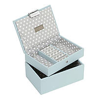 Коробка для ювелирных изделий двойной мини Stackers лазурно-серый