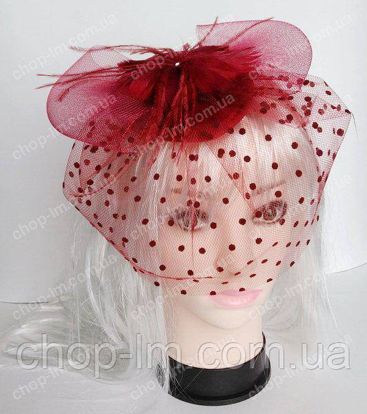 Вуалетка "Легкість" бордова