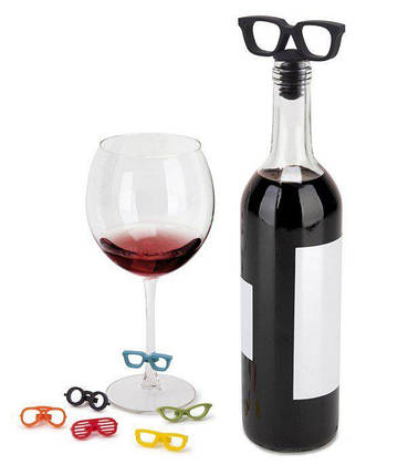 Пробка для пляшки та маркування келихів Glasses, фото 4