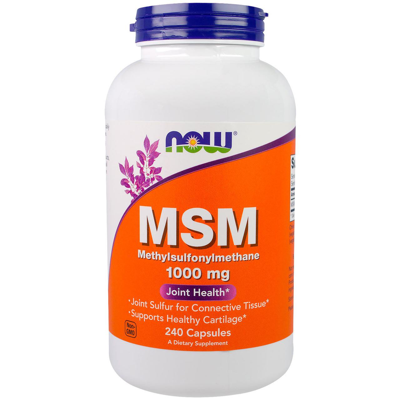 Для суглобів і зв'язок Метілсульфонілметан MSM 1000mg 240 капсул