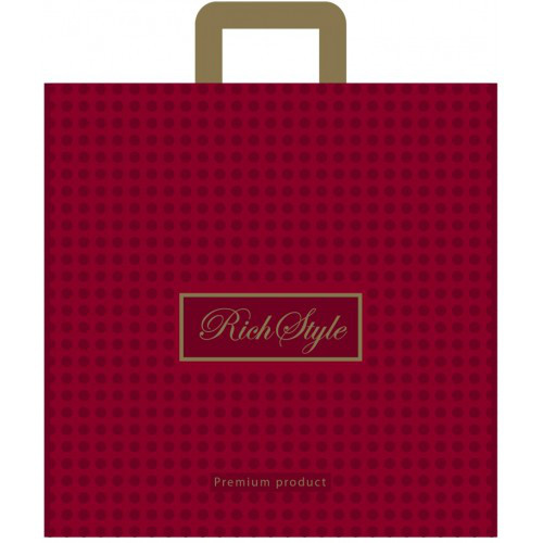 Пакет петля 40*40 Горох бордовий