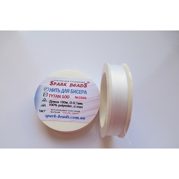 Нитка бісерна   №100 Ariadna Titan 100 м (біла)., фото 1