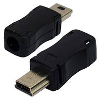 Штекер mini USB 5pin , под шнур, пластик