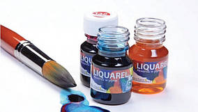 Рідка акварельна фарба 150 зелена лимонна, 30мл LIQUAREL, фото 2