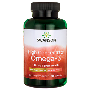 Swanson EFAs High Concentrate Omega-3 риб'ячий жир, 120 ЖК