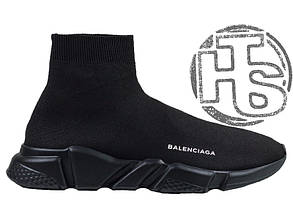 Жіночі кросівки Balenciaga Knit High-Top Sneakers Triple Black 504880899