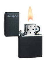 Запальничка ZIPPO 218ZL w/ZIPPO LOGO BLACK MATTE, фото 2