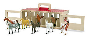 Переносна стайня з конячками Melissa&Doug, фото 4