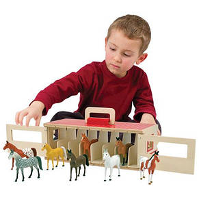 Переносна стайня з конячками Melissa&Doug, фото 5