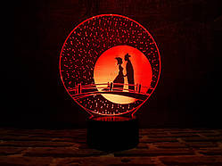 Змінна пластина для 3D ламп "Міст закоханих" 3DTOYSLAMP