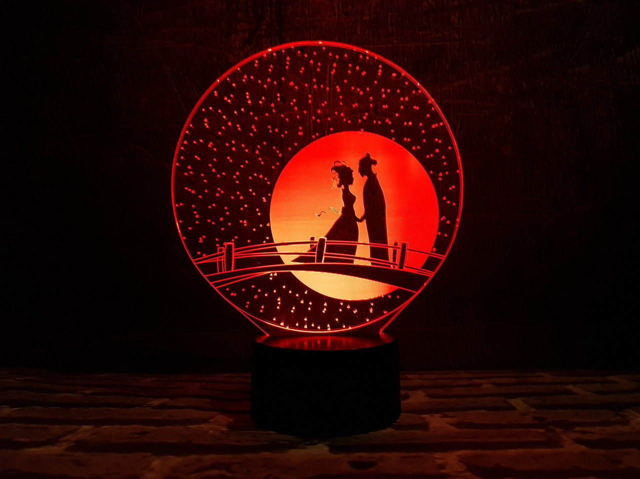 Змінна пластина для 3D ламп "Міст закоханих" 3DTOYSLAMP, фото 1