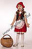 Карнавальний костюм Червона шапочка для дівчинки (велюровий), фото 3