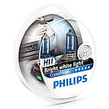 Автомобільні лампи "PHILIPS" (H11) (Crystal Vision) (4300 K)+2W5W, фото 4