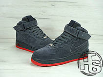 Чоловічі кросівки Nike Air Force 1 High VT Vac Tech Premium Winter Gray/Orange (з хутром) 472496-002, фото 3